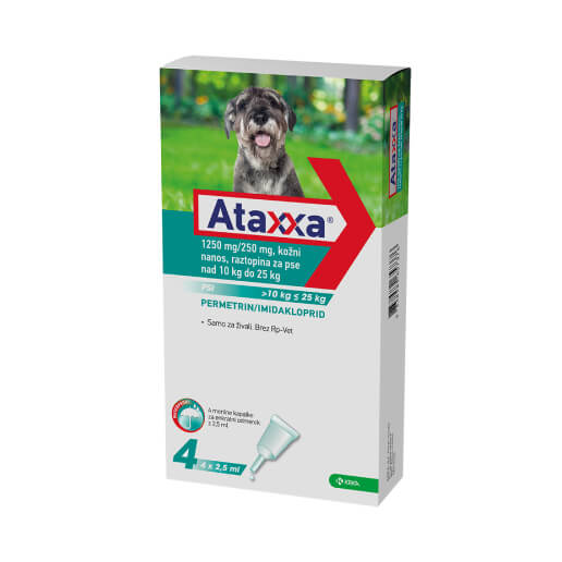 Ataxxa, raztopina za pse nad 10 kg do 25 kg